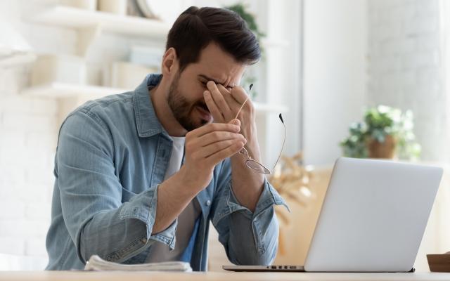 Man met stress 
